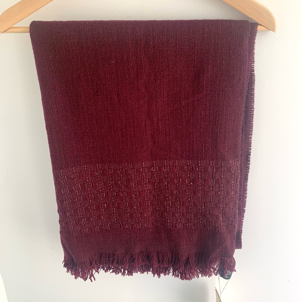 Sezane Burgundy Scarf